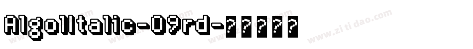 AlgolItalic-O9rd字体转换