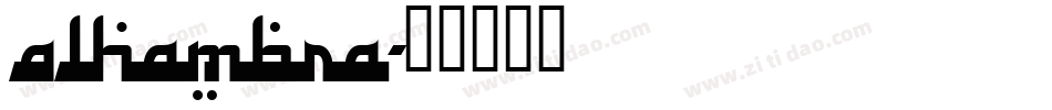 Alhambra字体转换