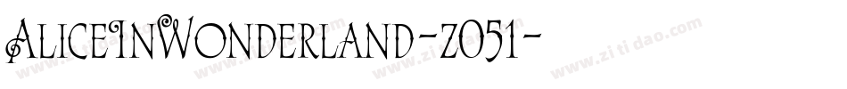 AliceInWonderland-z051字体转换