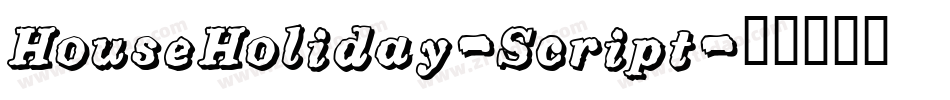 HouseHoliday-Script字体转换