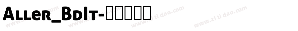 Aller_BdIt字体转换