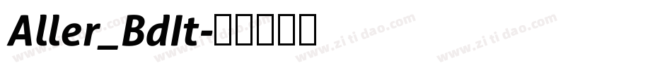 Aller_BdIt字体转换