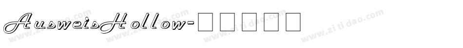 AusweisHollow字体转换