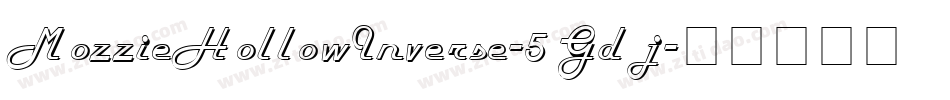 MozzieHollowInverse-5Gdj字体转换
