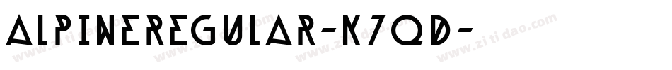 AlpineRegular-K7qD字体转换