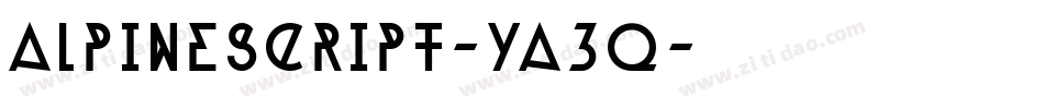 AlpineScript-Ya3q字体转换