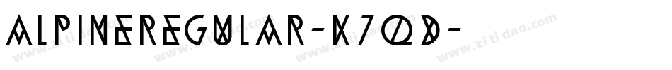 AlpineRegular-K7qD字体转换