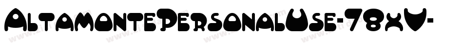 AltamontePersonalUse-78xV字体转换
