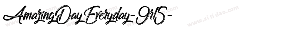 AmazingDayEveryday-9rl5字体转换