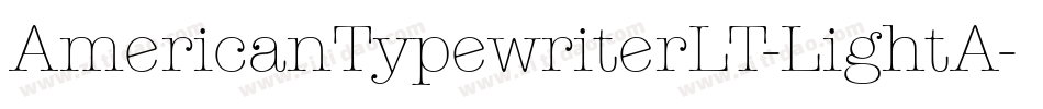 AmericanTypewriterLT-LightA字体转换