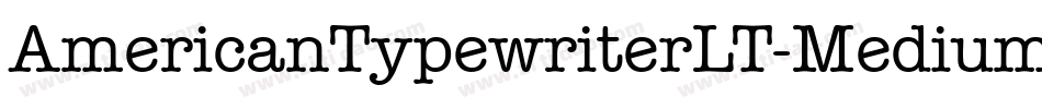 AmericanTypewriterLT-MediumA字体转换