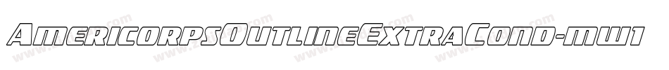 AmericorpsOutlineExtraCond-mw1G字体转换