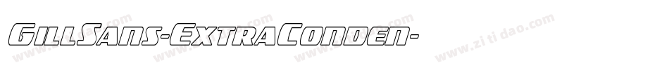 GillSans-ExtraConden字体转换