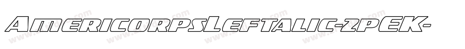AmericorpsLeftalic-2pEK字体转换