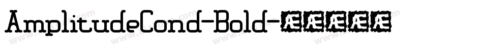 AmplitudeCond-Bold字体转换