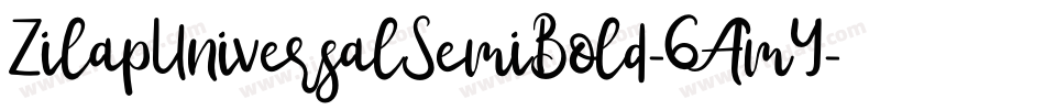ZilapUniversalSemiBold-6AmY字体转换