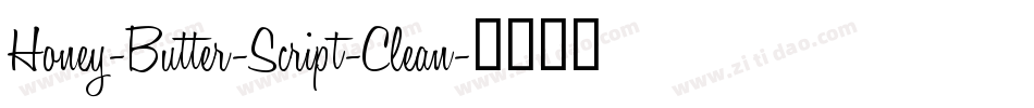 Honey-Butter-Script-Clean字体转换