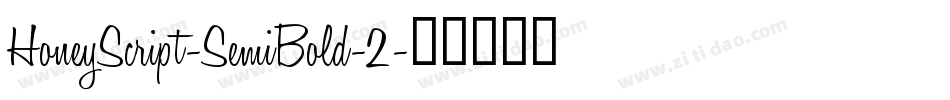 HoneyScript-SemiBold-2字体转换