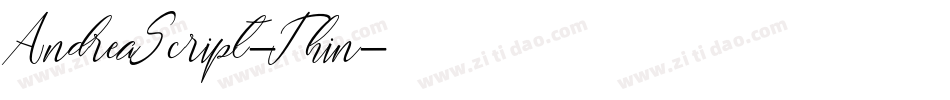 AndreaScript-Thin字体转换