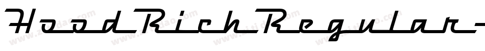 HoodRichRegular-lzXe字体转换