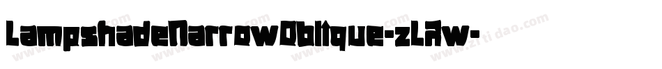 LampshadeNarrowOblique-zLRw字体转换