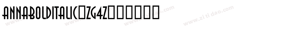 AnnaBolditalic-Zg4Z字体转换
