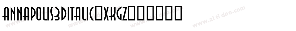Annapolis3DItalic-XKGZ字体转换