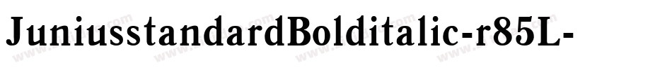 JuniusstandardBolditalic-r85L字体转换