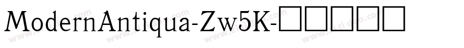 ModernAntiqua-Zw5K字体转换