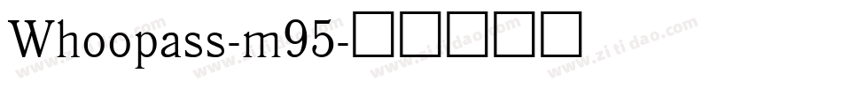 Whoopass-m95字体转换