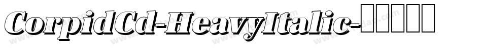 CorpidCd-HeavyItalic字体转换