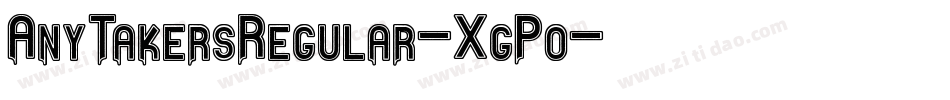 AnyTakersRegular-XgPo字体转换