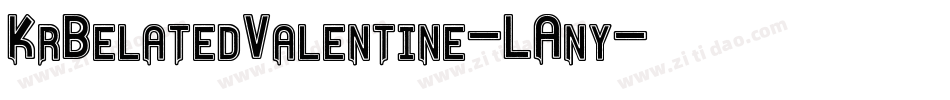 KrBelatedValentine-LAny字体转换