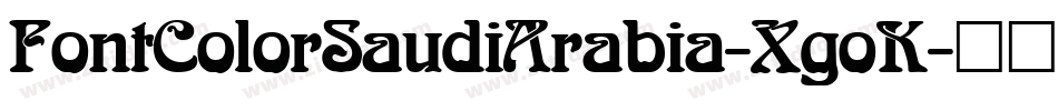FontColorSaudiArabia-XgoK字体转换