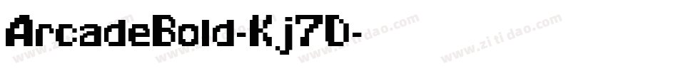 ArcadeBold-Kj7D字体转换