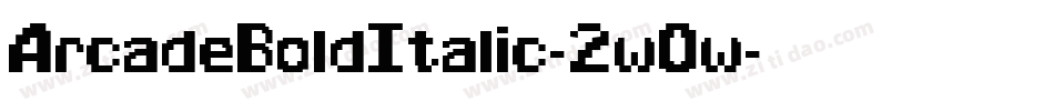 ArcadeBoldItalic-2wOw字体转换