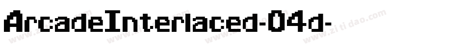 ArcadeInterlaced-O4d字体转换