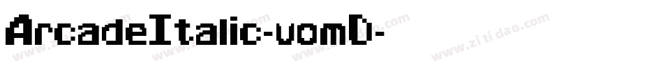 ArcadeItalic-vomD字体转换