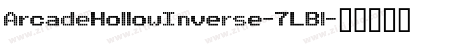 ArcadeHollowInverse-7LBl字体转换