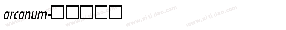 arcanum字体转换