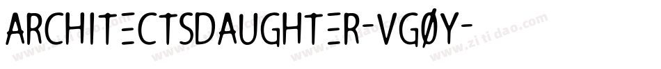 ArchitectsDaughter-vG0y字体转换