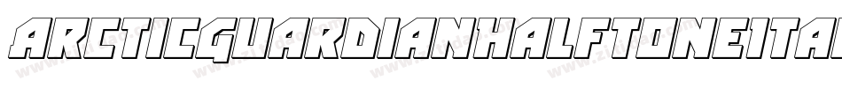 ArcticGuardianHalftoneItalic-PgXm字体转换