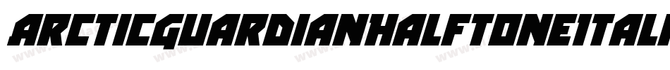 ArcticGuardianHalftoneItalic-PgXm字体转换