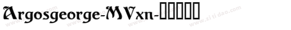 Argosgeorge-MVxn字体转换
