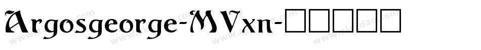 Argosgeorge-MVxn字体转换