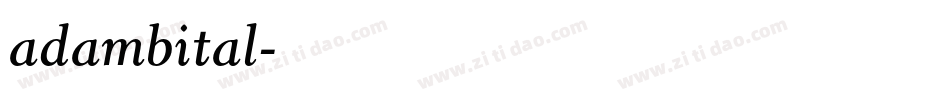 adambital字体转换