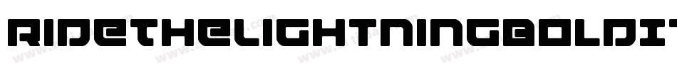 RideTheLightningBoldItalic-jEE3l字体转换