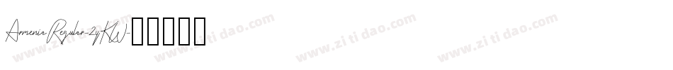 ArmeniaRegular-2yKW字体转换