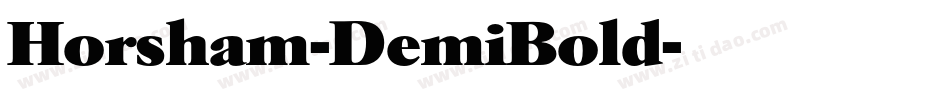 Horsham-DemiBold字体转换