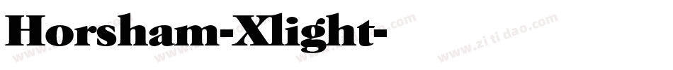 Horsham-Xlight字体转换